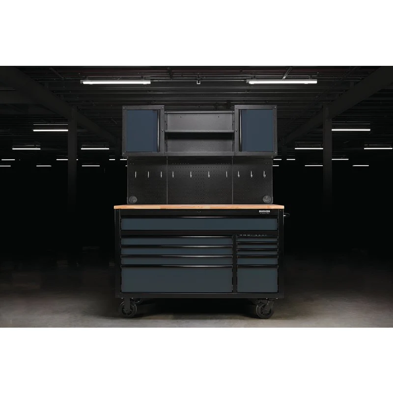 Draper BUNKER® 56" 10 Drawer Roller Workstation with Workbench – Gray or Light Gray - Image 3