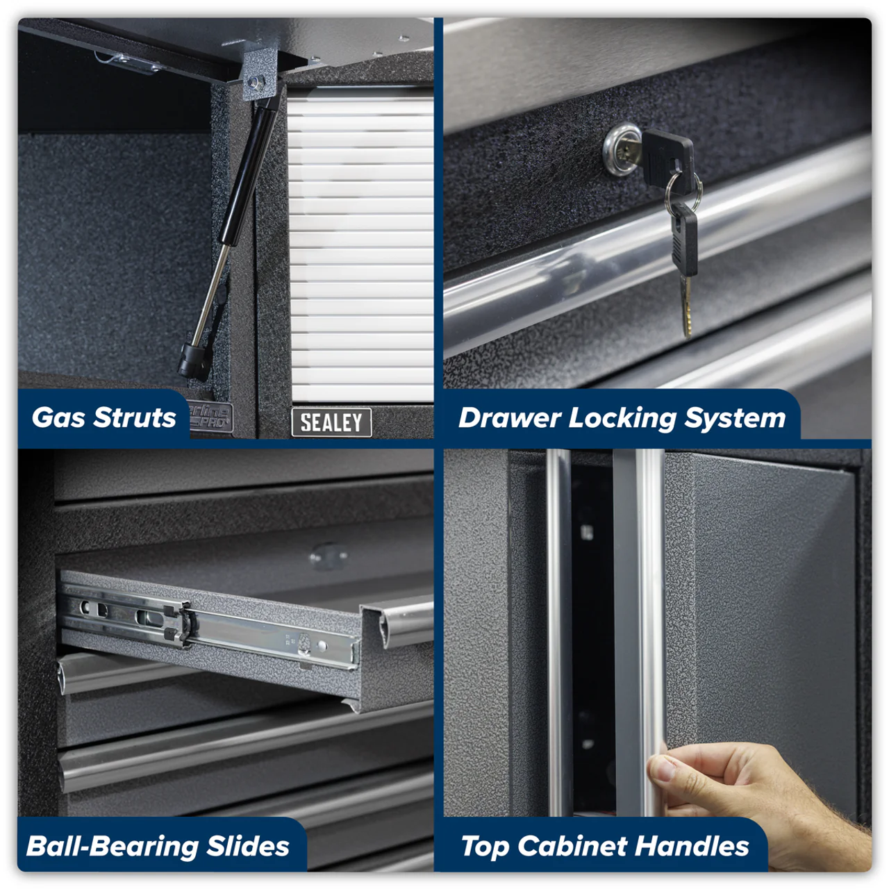 Superline PRO® 1.96m Modular Storage System with Choice of Worktop - Image 13